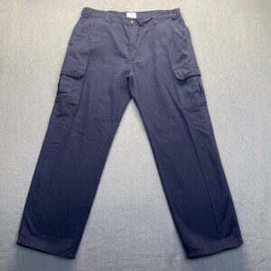 Tyndale FR Mens Carpenter Pants 42X32 Navy Blue Fire Resistance Pocket Workwear